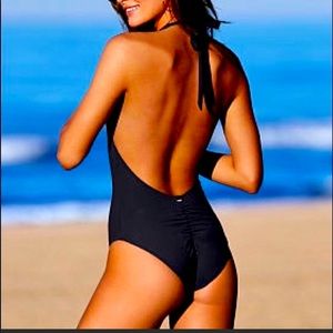 PINK one piece halter swimsuit